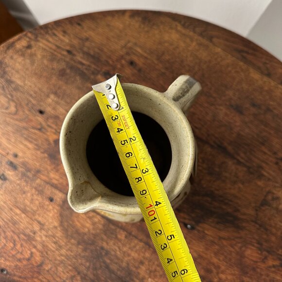 Large Stoneware Art Pottery Pitcher stamped Crown Works Pottery made in London - Picture 3 of 7